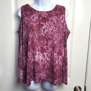 H BY HALSTON Cold Shoulder Blouse